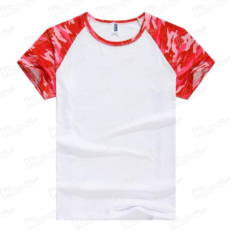 Wholesale Red Camouflage Starry Sky Raglan Short-Sleeve T-shirts